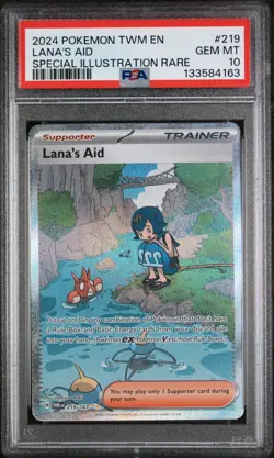PSA 10 LANA'S AID 219 SPECIAL ILLUSTRATION RARE 2024 POKEMON TWILIGHT MASQUERADE - Image 1