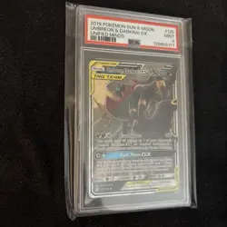 2019 Pokemon Sun and Moon Umbreon and Darkrai GX PSA 9 Unified Minds 125/236 - Image 2