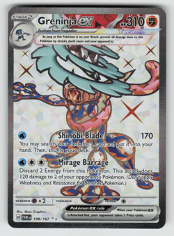 Greninja ex Pokemon Twilight Masquerade 198/167 Full Art Ultra Rare NM - Image 1
