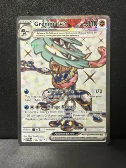 Pokemon TCG Greninja ex Full Art Scarlet & Violet Twilight Masquerade 198/167 NM - Image 1