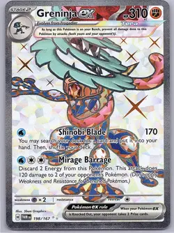 Pokemon Greninja ex 198/167 Sv06: Twilight Masquerade Holo NM - Image 1