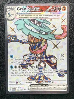 Greninja ex 198/167 Twilight Masquerade Ultra Rare Full Art Pokemon TCG NM - Image 1