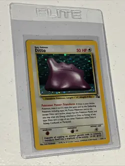 Ditto 3/62 Fossil Holo Wotc Pokemon Card Vintage 1999 - Image 1