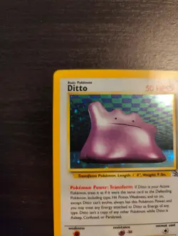 Ditto 3/62 Fossil Holo Rare Vintage Pokemon Card 1999 WOTC Excellent Condition - Image 3