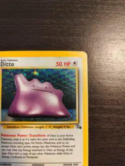 Ditto 3/62 Fossil Holo Rare Vintage Pokemon Card 1999 WOTC Excellent Condition - Image 4