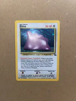 Ditto 3/62 HOLO Rare Fossil Set WOTC Vintage 1999 Pokemon Card NM MINT - Image 2