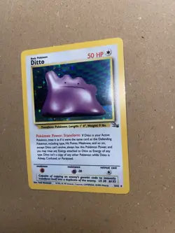 Ditto 3/62 HOLO Rare Fossil Set WOTC Vintage 1999 Pokemon Card NM MINT - Image 3