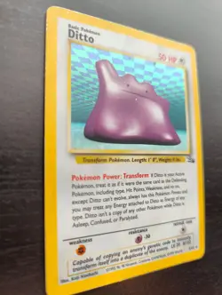 Ditto 3/62 Fossil Holo Rare Vintage Pokemon Card 1999 WOTC - Image 3