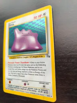 Ditto 3/62 Fossil Holo Rare Vintage Pokemon Card 1999 WOTC - Image 4