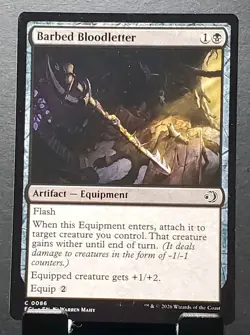 MTG 0086 BARBED BLOODLETTER Lorwyn Eclipsed Artifact common card⚔NM/MT - Image 1