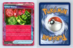 Unfair Stamp #165/167 SV Twilight Masquerade 2024 Pokemon Ace Spec Rare TCG Card - Image 1
