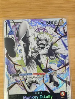 Gear 5 Monkey D. Luffy ST21-001 Parallel Leader Art English Near Mint OP TCG - Image 1