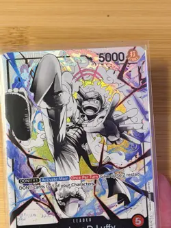Gear 5 Monkey D. Luffy ST21-001 Parallel Leader Art English Near Mint OP TCG - Image 2