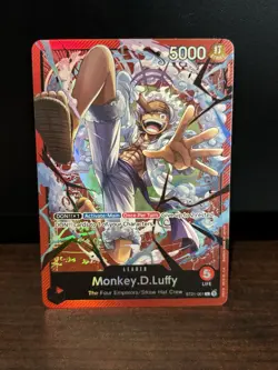 Monkey D Luffy Leader ST21-001 One Piece TCG Gear 5 EX Foil Near Mint Single - Image 1