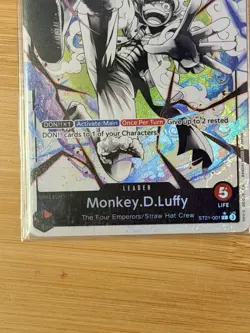 Gear 5 Monkey D. Luffy ST21-001 Parallel Leader Art English Near Mint OP TCG - Image 4