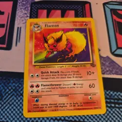 1999 Pokemon TCG Flareon Base Set 19/64 Jungle Rare Non-Holo - Image 1