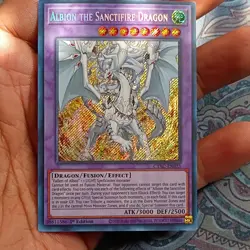 Yu-Gi-Oh TCG Albion the Sanctifire Dragon CYAC-EN035 1st Edition - Image 1
