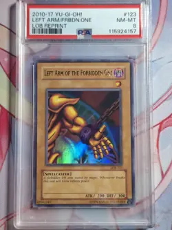 Yugioh - Chirstmas Sale: PSA 8 |Left Arm of the Forbidden One | LOB-123 - Image 1