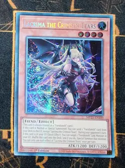 YUGIOH Lacrima the Crimson Tears (MP25-EN100) Prismatic Secret Rare 1st Ed NM - Image 1