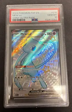 PSA 10 Mew ex 216/091 SV: Paldean Fates Shiny Ultra Rare Pokemon TCG - Image 1