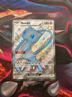 Pokemon TCG Mew ex 216/091 Shiny Ultra Rare Full Art SV Paldean Fates Holo - Image 1