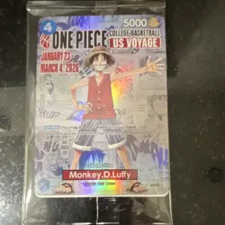Bandai Namco Monkey.D.Luffy One Piece CCG US Voyage Promo Holo Card Rutgers - Image 1