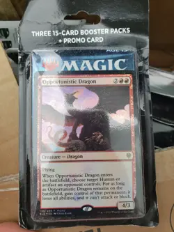 Magic The Gathering MTG 3 Mystery Booster Packs+ Promo Holo Card CREATURE-DRAGON - Image 1