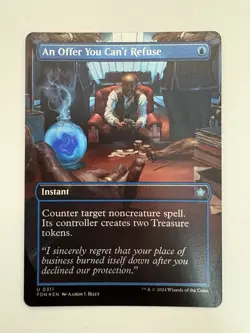 An Offer You Can’t Refuse Foil Borderless Alternate MTG Magic Card NM Mint FDN - Image 1