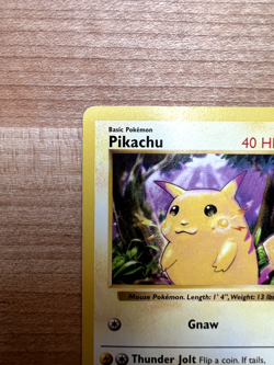Pikachu (Yellow Cheeks) 58/102 Pokemon TCG Base Set Unlimited Shadowless - NM - Image 2