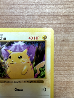 Pikachu (Yellow Cheeks) 58/102 Pokemon TCG Base Set Unlimited Shadowless - NM - Image 3