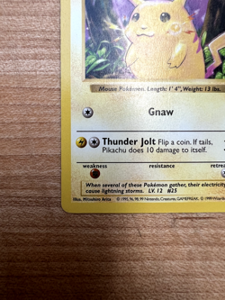 Pikachu (Yellow Cheeks) 58/102 Pokemon TCG Base Set Unlimited Shadowless - NM - Image 5