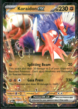 Koraidon ex - 124/197 Obsidian Flames (OBF) Double Rare Holo Pokemon TCG - Image 1