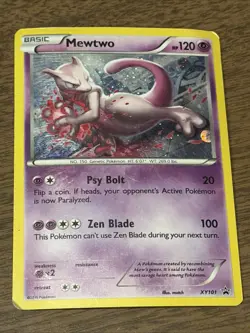Mewtwo XY101 Holo Promo Card MP Cond - Image 1