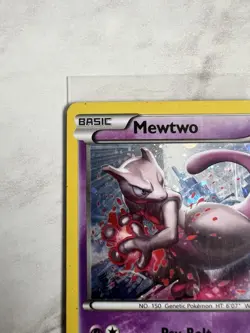 Mewtwo XY101 Promo Holo Swirl 2015 XY Promos Pokemon TCG Card LP - Image 4