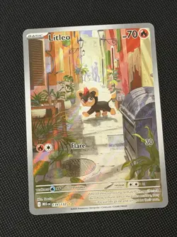 Litleo 139/132 Illustration Rare Pokemon ME01: Mega Evolution Full Art Holo NM/M - Image 1
