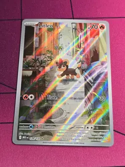 Pokemon TCG Litleo # 139/132 Me01 Mega Evolution Illustration Rare NM Full Art - Image 1
