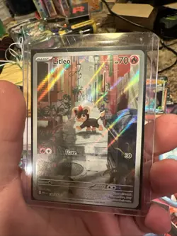 Litleo 139/132 Illustration Rare Pokemon ME01: Mega Evolution Full Art Holo NM/M - Image 1