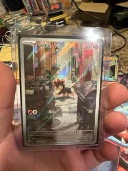 Litleo 139/132 Illustration Rare Pokemon ME01: Mega Evolution Full Art Holo NM/M - Image 2