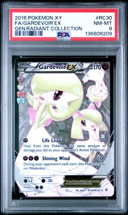 2016 POKEMON XY GENERATIONS RADIANT COLLECTION #RC30 FULL ART/GARDEVOIR EX PSA 8 - Image 1