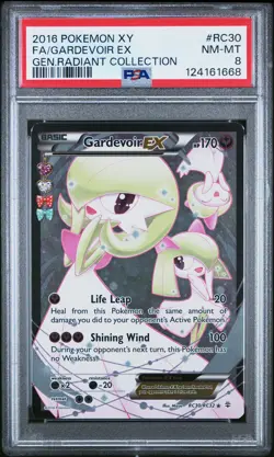 2016 POKEMON XY GENERATIONS RADIANT COLLECTION #RC30 FULL ART/GARDEVOIR EX PSA 8 - Image 1