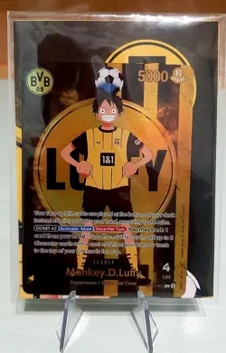 One Piece Monkey D. Luffy BVB Borussia Dortmund Promo Card St13-003 - Image 1