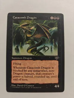 Vintage 1996 Wizards Of The Coast Magic The Gathering Catacomb Dragon - Image 1