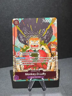 Monkey. D. Luffy Bandai Card Fest 25-26 Afro Promo Card OP07-073 One Piece Engli - Image 3