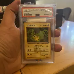 1998 PIKACHU (PSA 10) SERIES 1 JAPANESE VENDING #25 POKEMON CARD - Image 1
