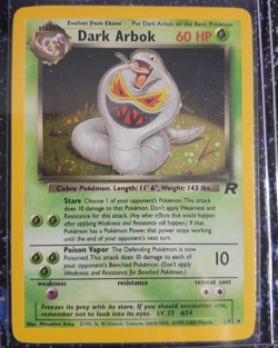 1999 Pokemon Team Rocket Dark Arbok Holo DATE ERROR CARD #2/82 - Image 1