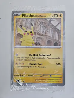 Pokemon x Natural History Museum Promo - Pikachu At The Museum JUMBO card - Image 1
