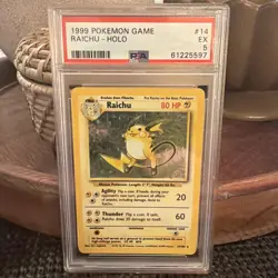 1999 Pokemon TCG Raichu Base Set Holo Rare - Image 1