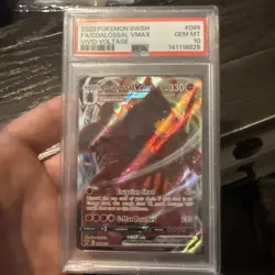 2020 Pokemon Swsh Fa/Calossal Vmax Vivid Voltage #99 PSA 10 - Image 1