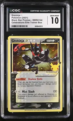 2021 POKEMON CELEBRATIONS PROMOS #SWSH144 GRENINJA GOLD STAR CGC 10 GEM MINT - Image 1