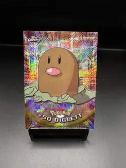 TEKNO Diglett #50 Topps Chrome 2000 Series 1 T.V Holo Pokemon Card TCG - Image 1